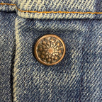 Vintage Quilt Lined Button Up Jacket Medium Wash