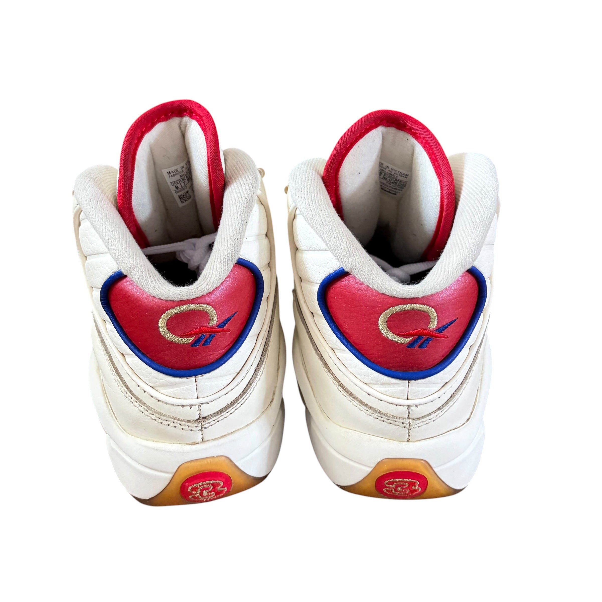 Reebok Question Mid White Red Blue