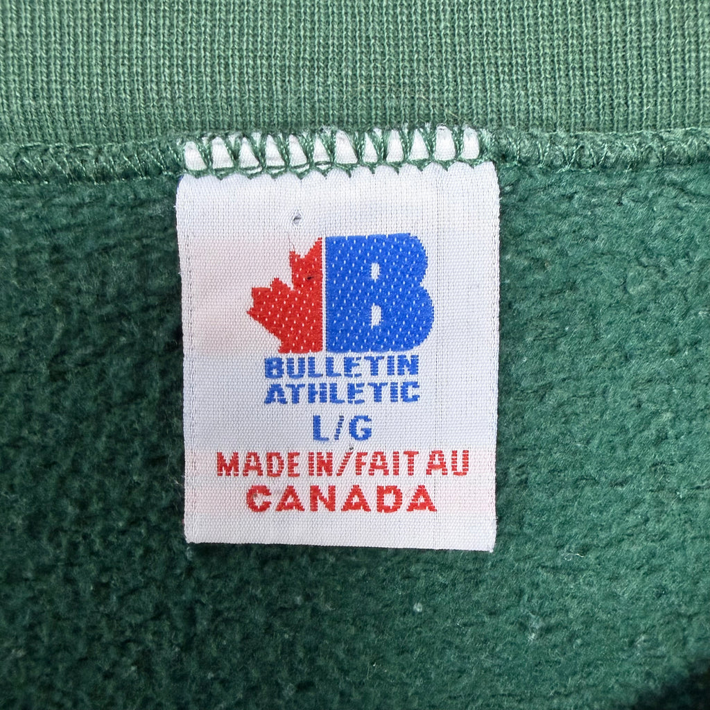 Vintage Bulletin CFL Edmonton Eskimos Spellout Crewneck Green