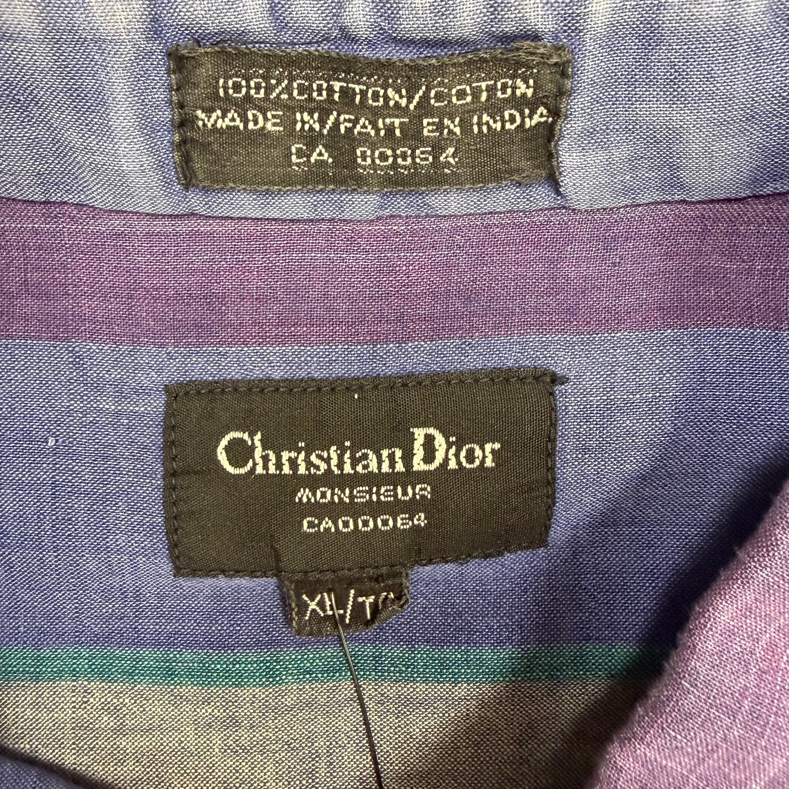 Christian Dior Monsieur Dress Shirt Multi Colour Stripes