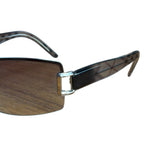 Burberry House Check Rimless Shield Sunglasses