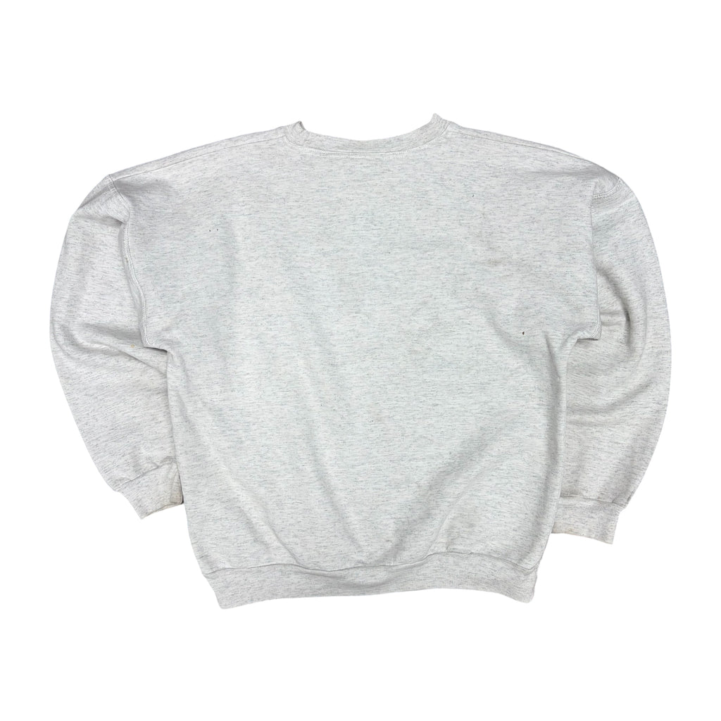 Vintage University Of Calgary Big Spellout Crewneck Heather Grey