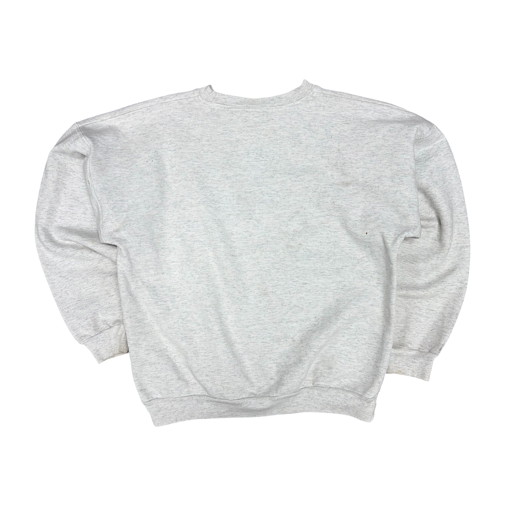 Vintage University Of Calgary Big Spellout Crewneck Heather Grey