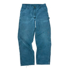 1998 Vintage Carhartt Carpenter Straight Leg Pants Dark Turquoise