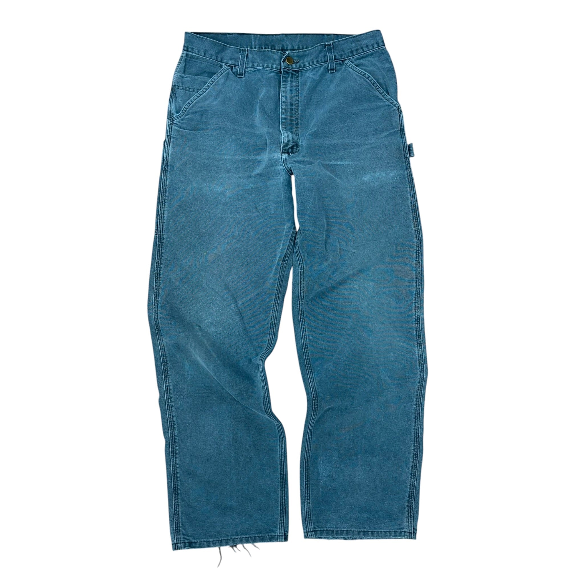 1998 Vintage Carhartt Carpenter Straight Leg Pants Dark Turquoise
