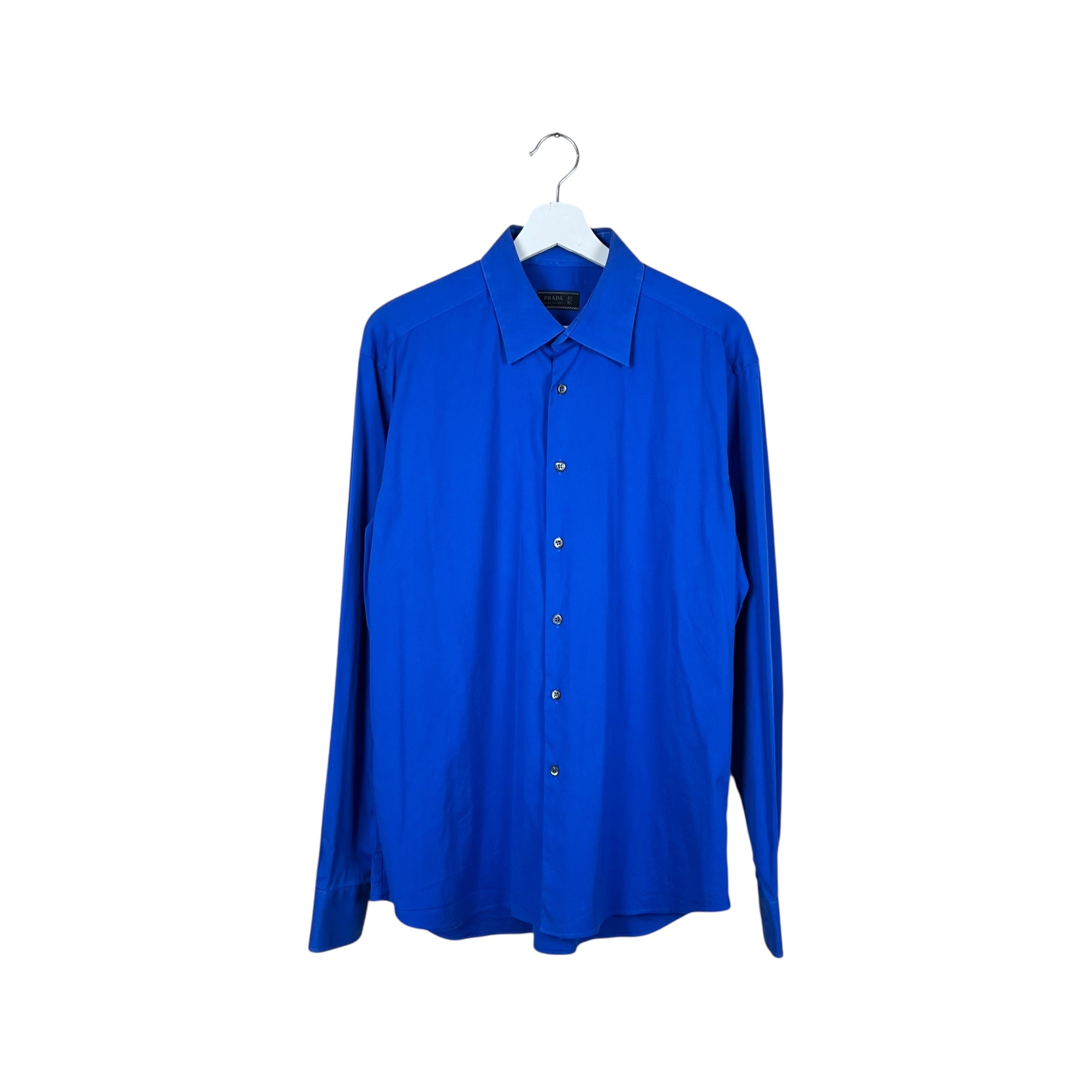 Prada Dress Shirt Solid Blue