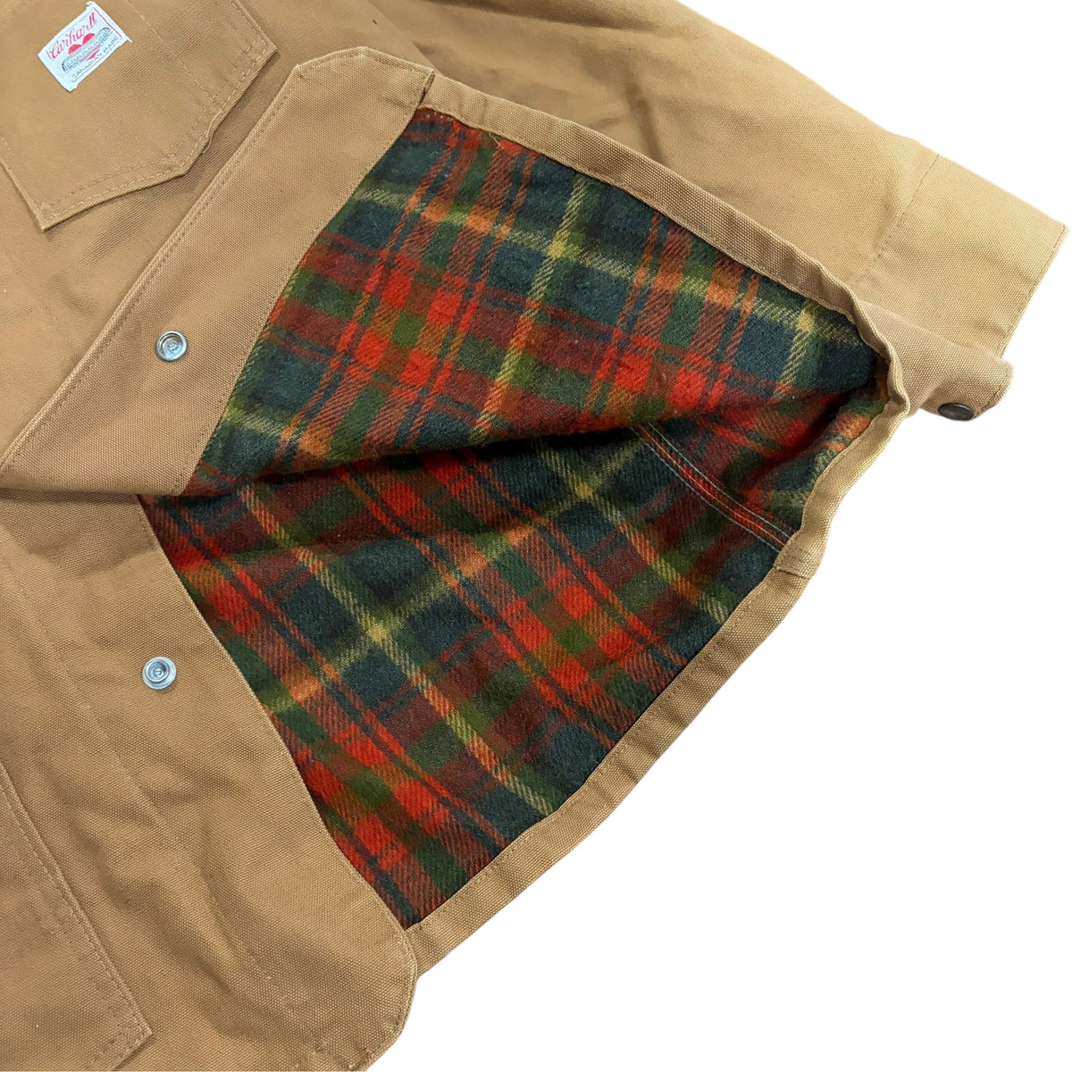 1960’s Carhartt Union Made Blanket Lined Chore Jacket Tan