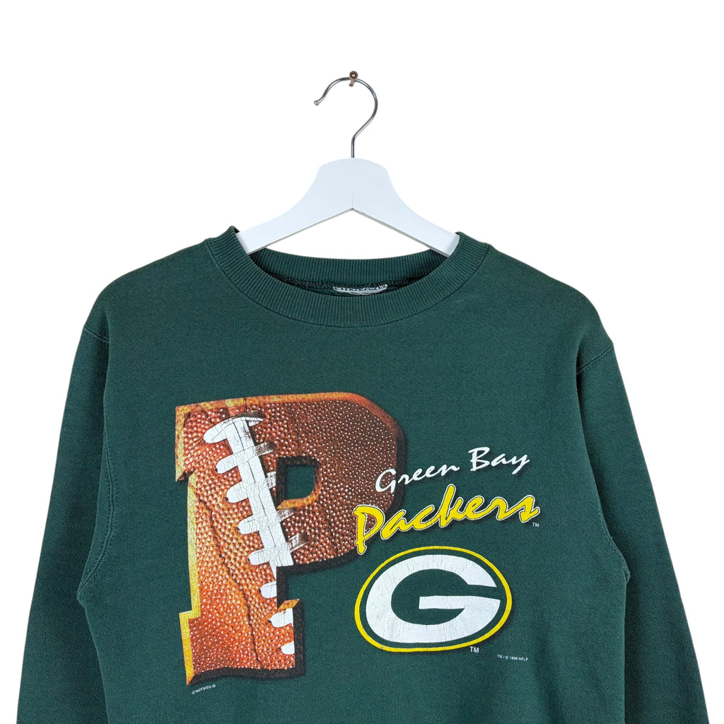 1995 Nutmeg NFL Green Bay Packers Youth Logo Crewneck Green