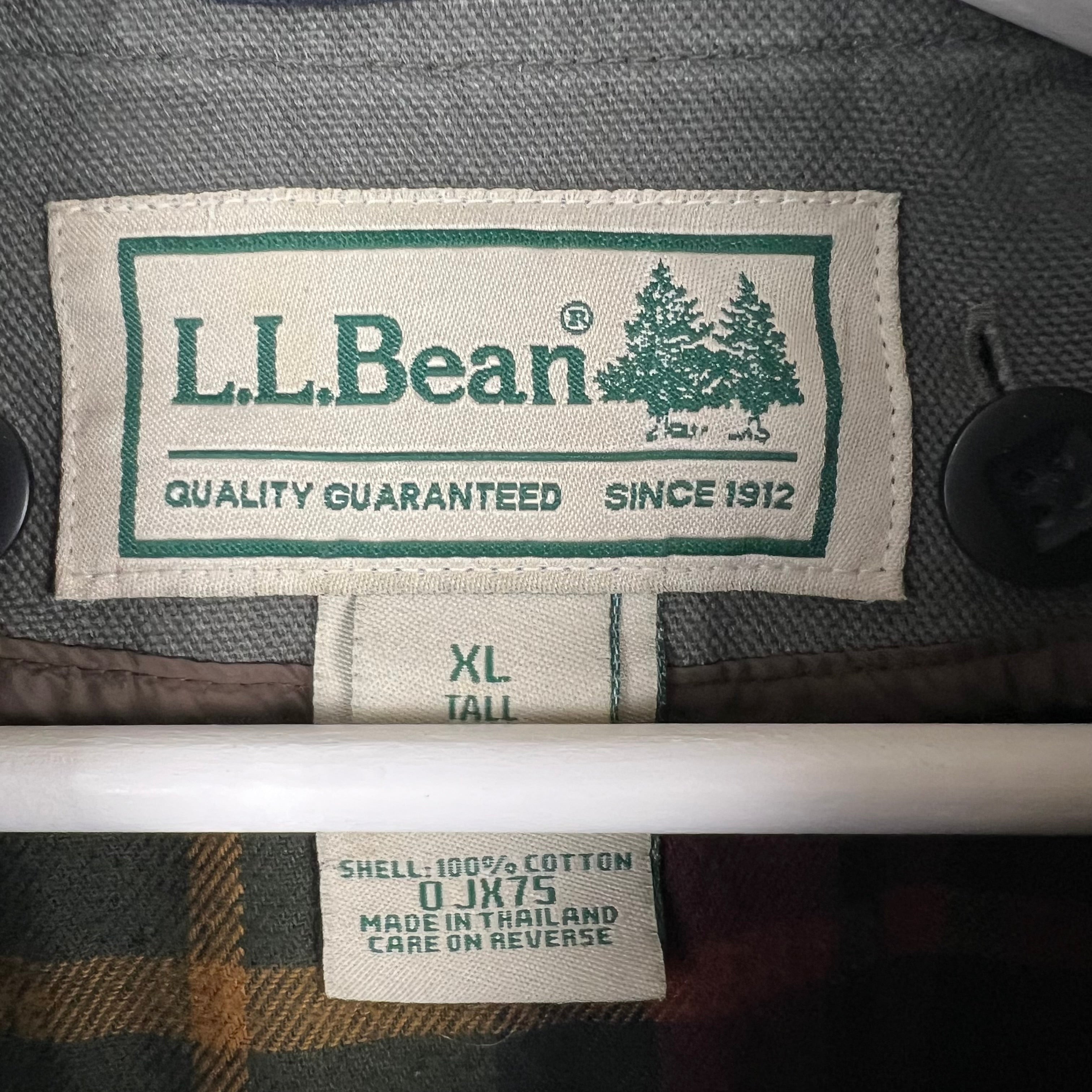 Vintage L.L. Bean Farmers Blanket Lined Chore Jacket Faded Olive