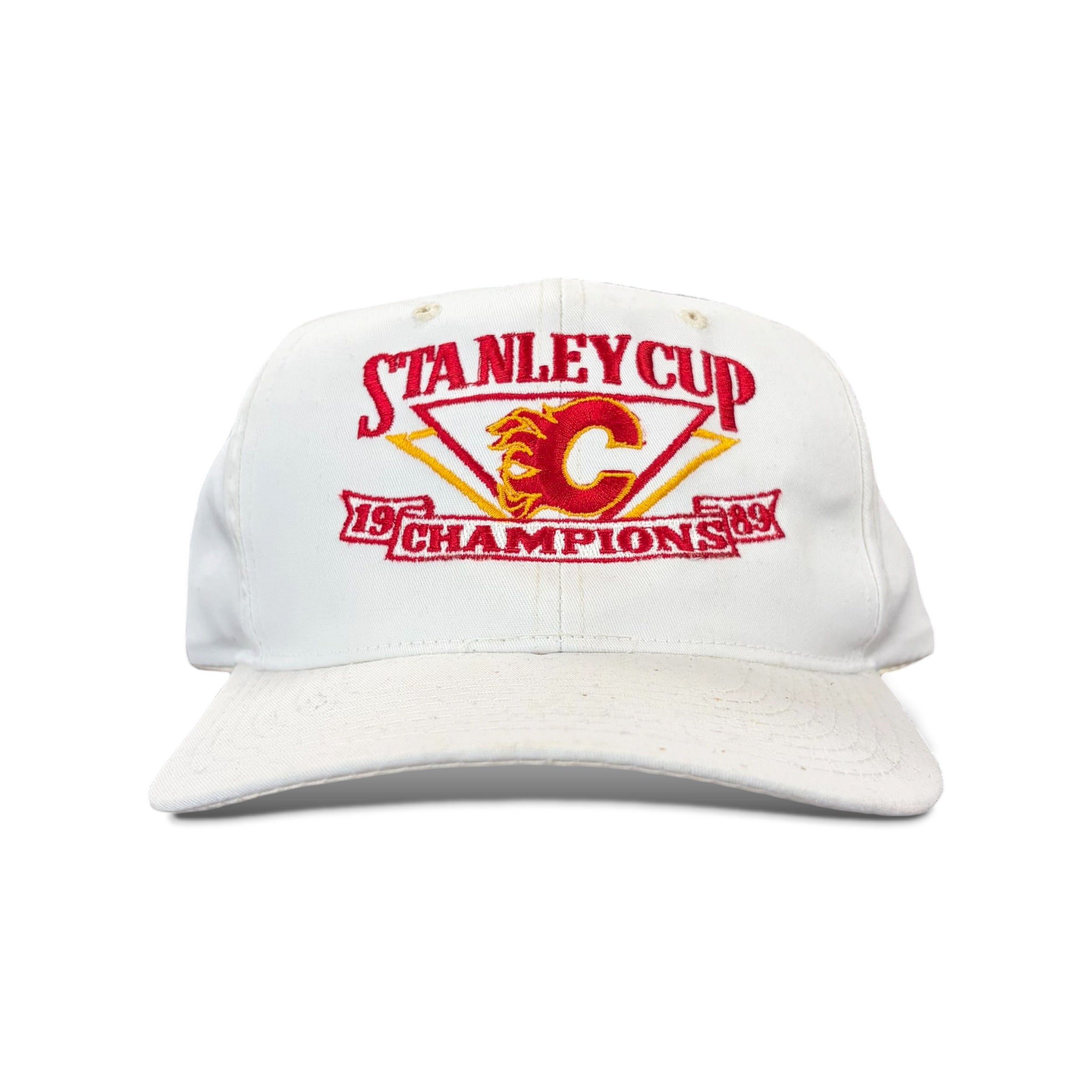 1989 Ted Fletcher NHL Calgary Flames Stanley Cup Champions SnapBack