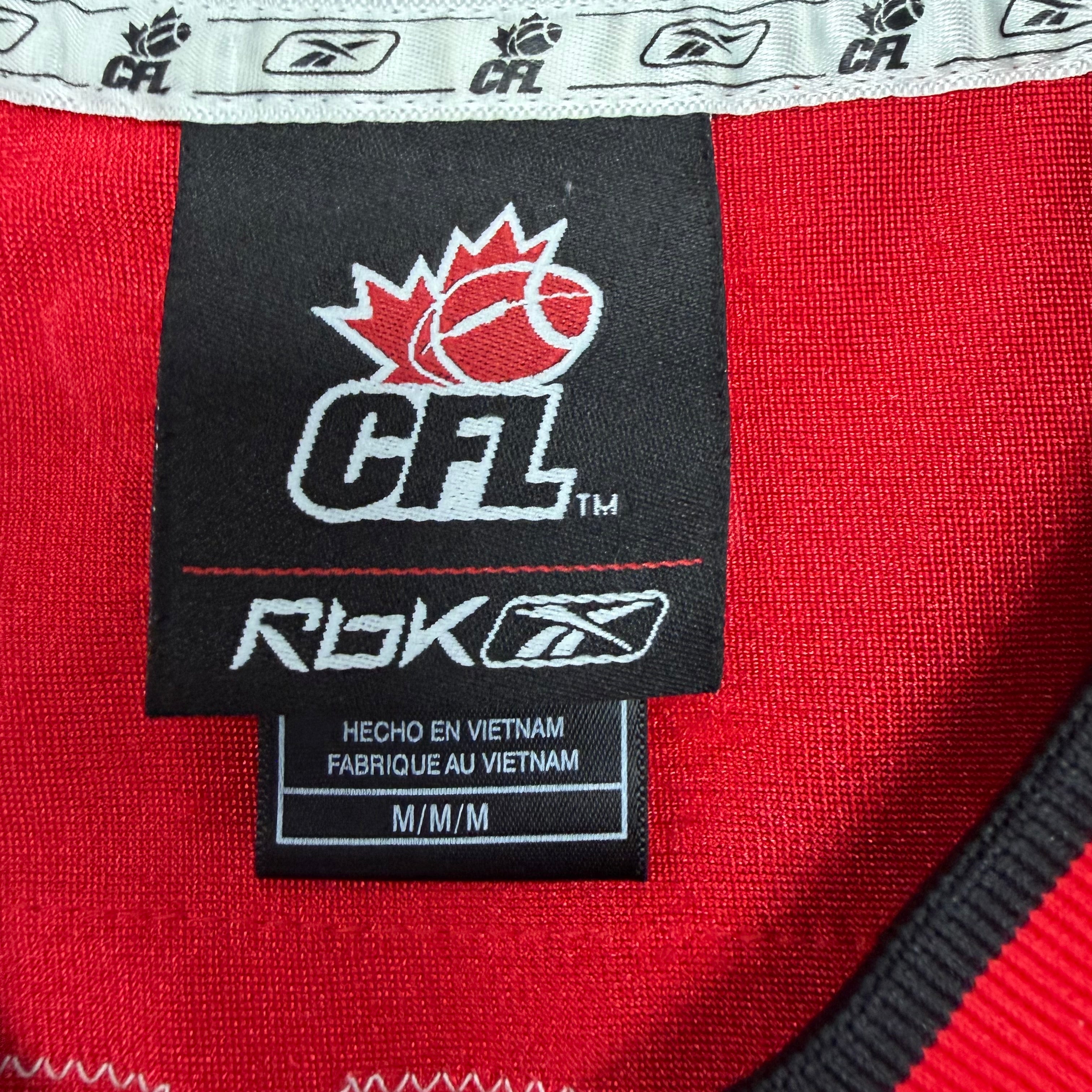 Vintage Reebok CFL Calgary Stampeders Joffrey Reynolds Away Jersey
