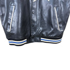 Vintage Ecco Jeans Eastside Players Leather Jacket Black