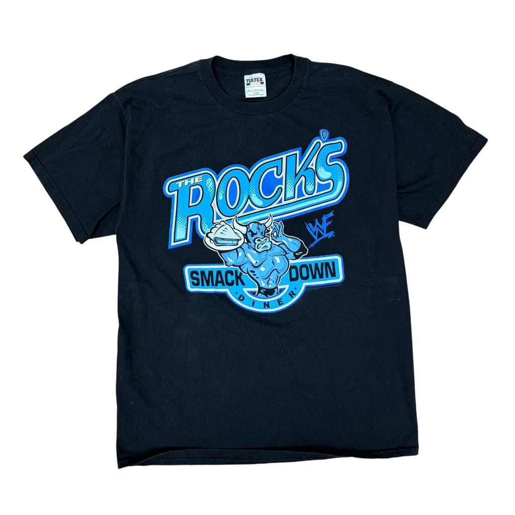 2000 WFF The Rock’s Smack Down Diner Promo Tee Black
