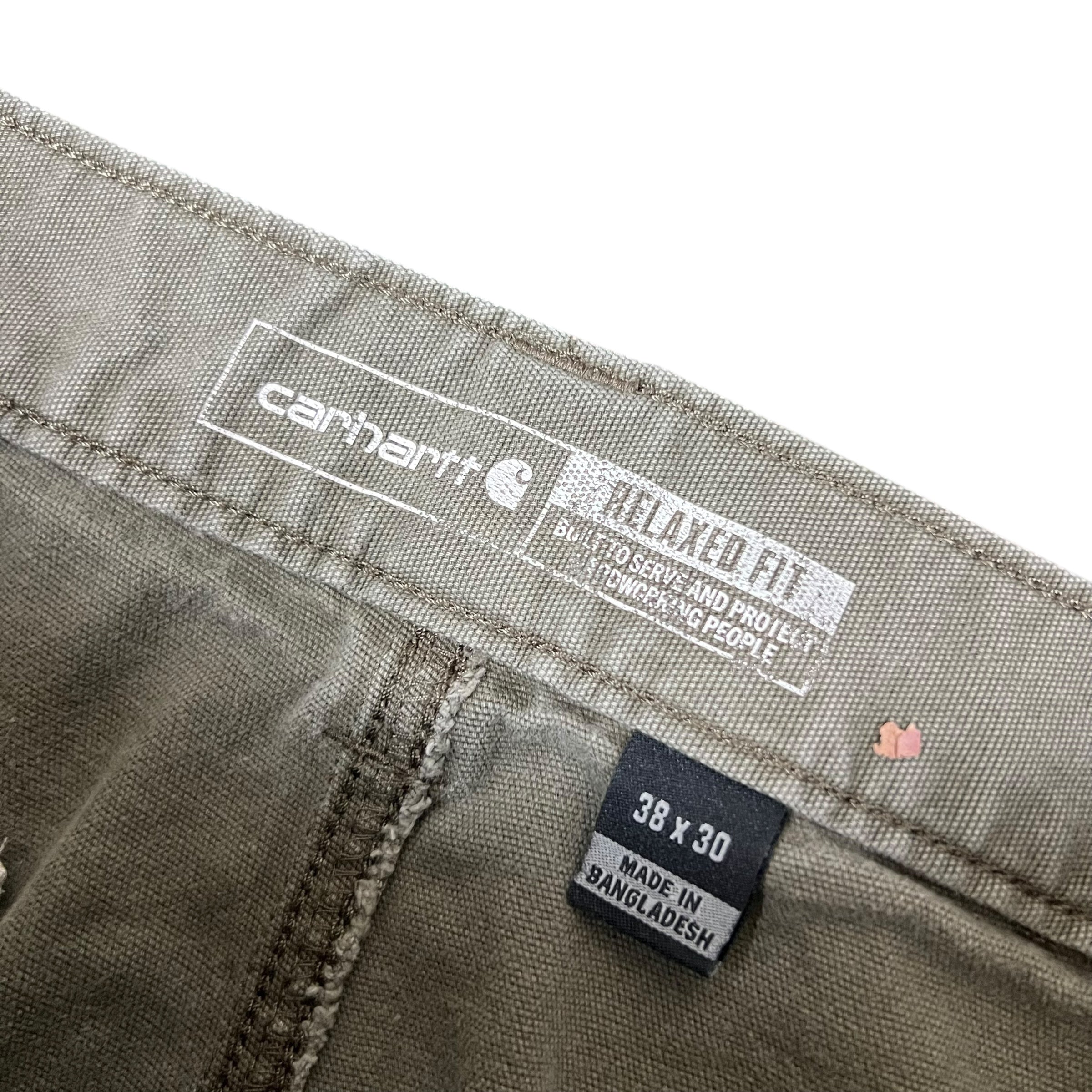 Vintage Carhartt Relaxed Fit Double Knees Carpenter Pants Olive