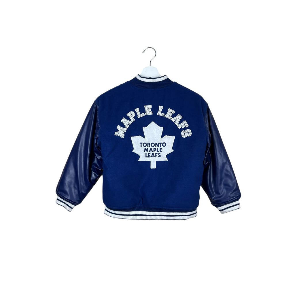Vintage Mighty Mac Youth NHL Toronto Maple Leaf Logo Bomber Jacket