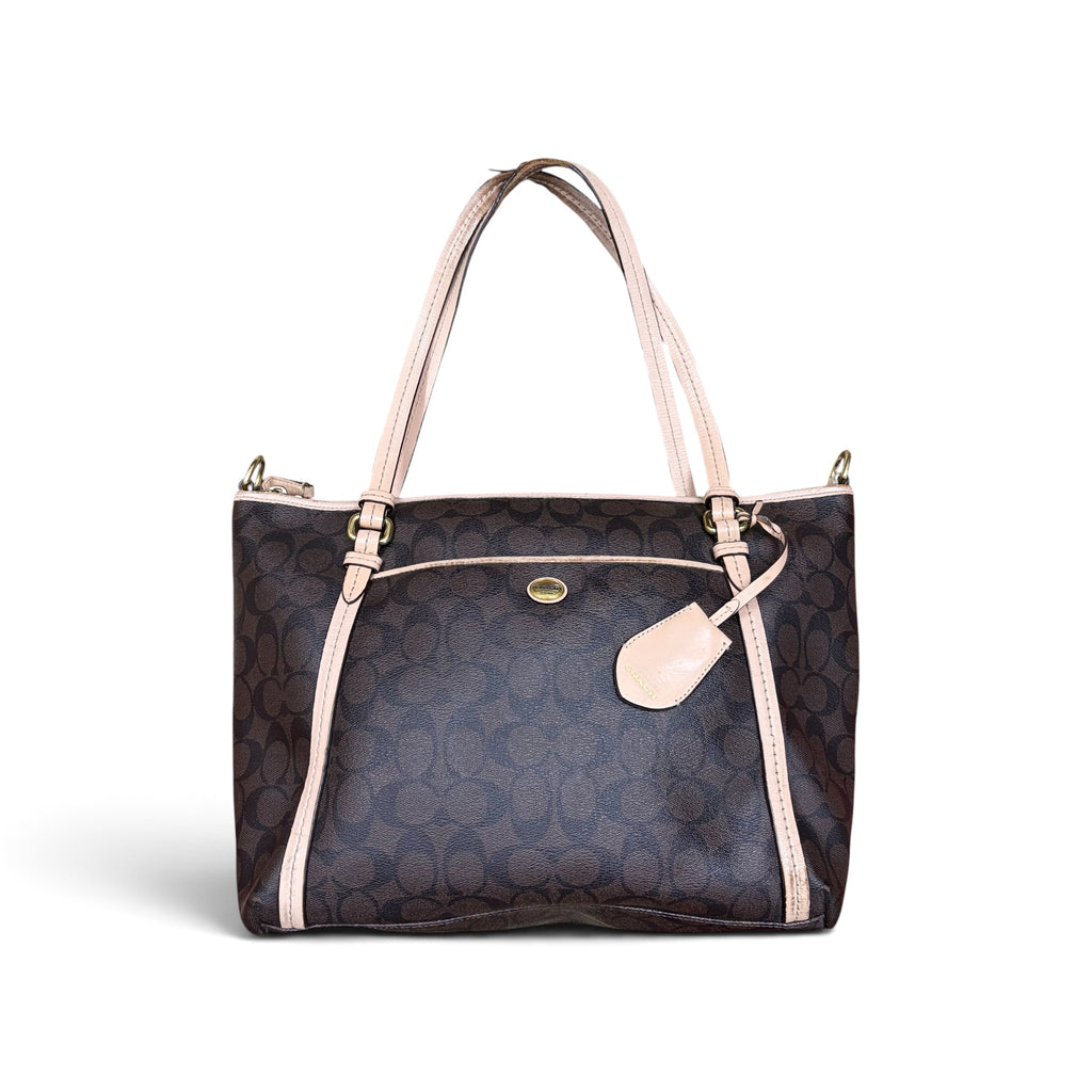 Vintage Coach Peyton Signature Pocket Tote Bag