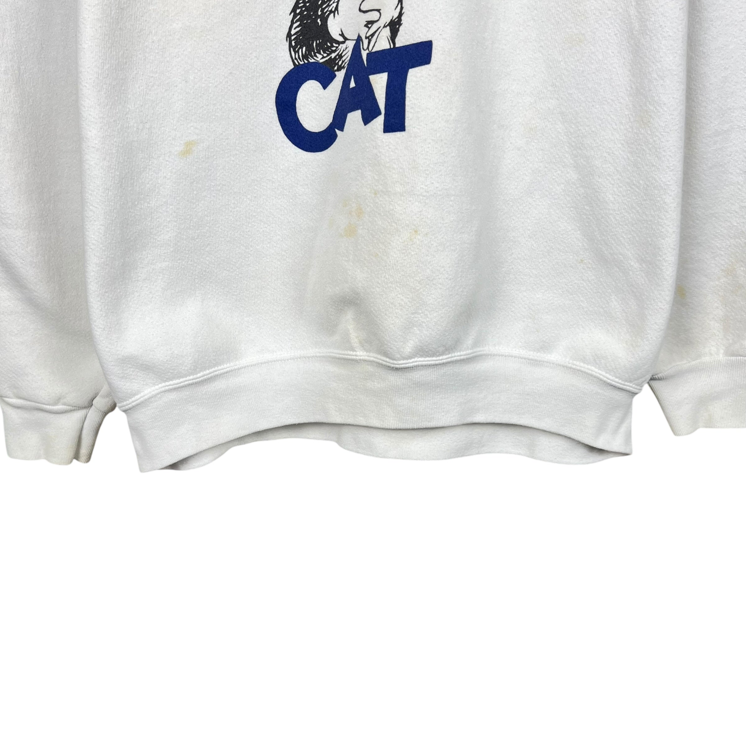 Vintage Dr. Seuss Cat Graphic Crewneck White