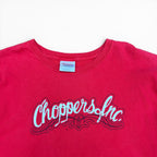Vintage Choppers Inc. Flaming Logo Tee Red
