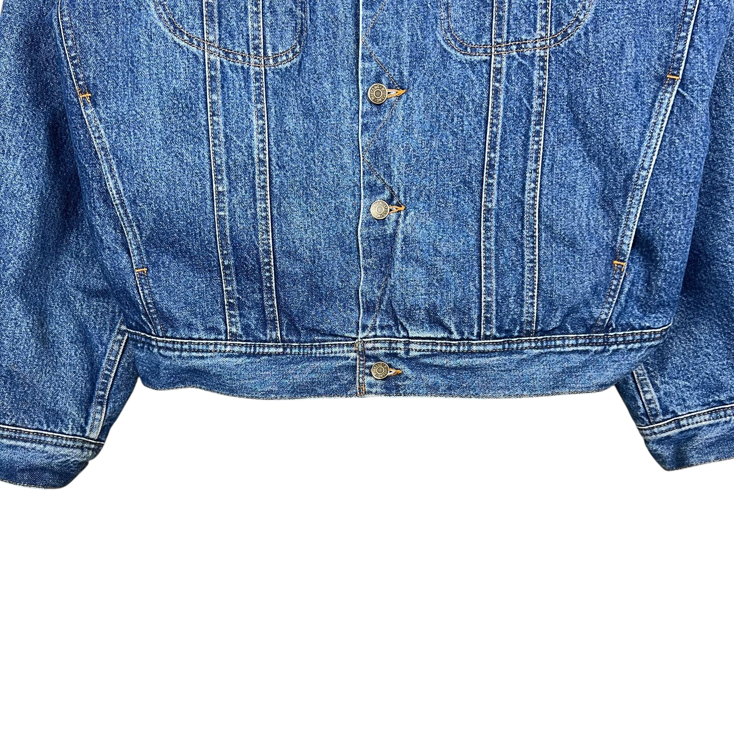 Vintage Mustang Roughrider Blanket Lined Denim Jacket Dark Wash