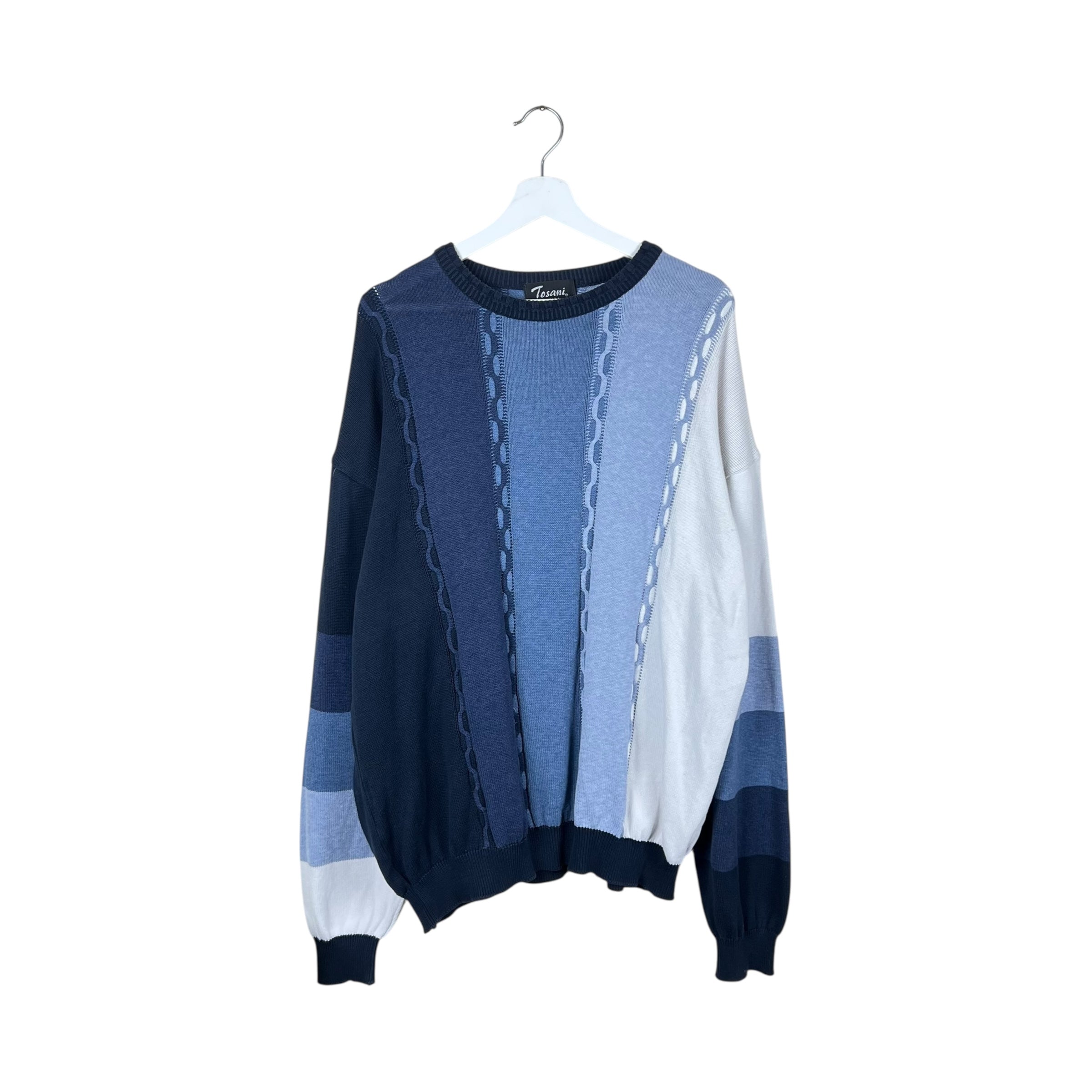 Vintage Tosani 3D Knit Shades of Blue Knit