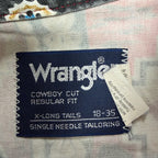 Vintage Wrangler Brushpopper Cowboy Fit Multi Patterned Western Pearl Snap