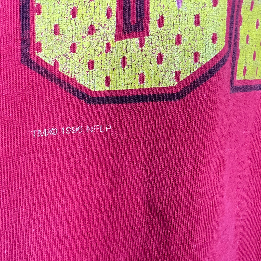 1996 NFL Kansas City Chiefs Spellout Tee Red