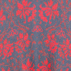 Vintage St. Michael Women’s Leaf Pattern Cardigan Navy/Red