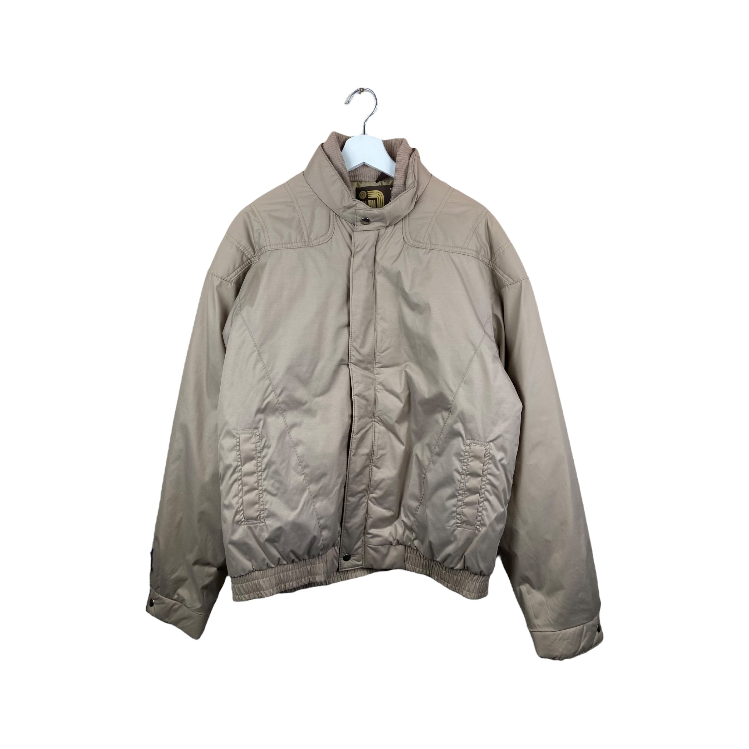 Vintage 80s ID Double Layered Bomber Jacket Tan