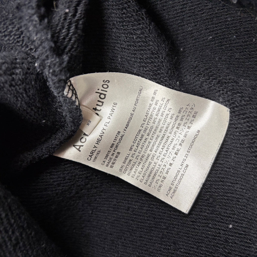 Acne Studios Carly Heavy Ribbed Sweatshirt Black (FW16)