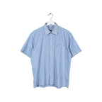 Yves Saint Laurent Checkered Pocket Button Up Blue/White
