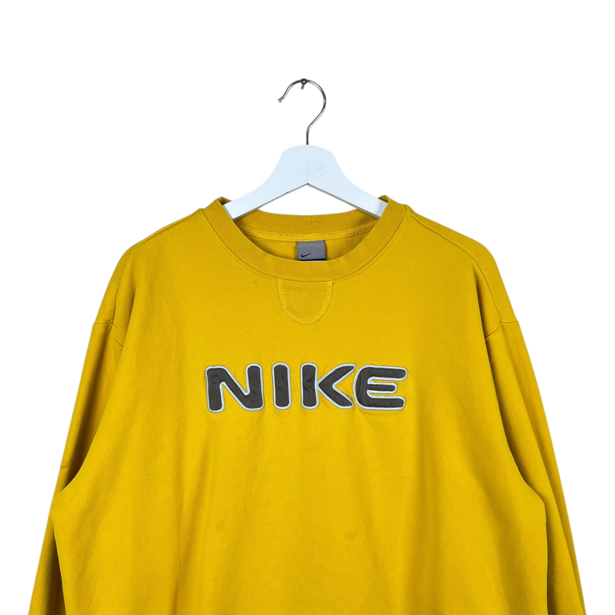 Vintage Y2K Nike Spellout Crewneck Banana Yellow