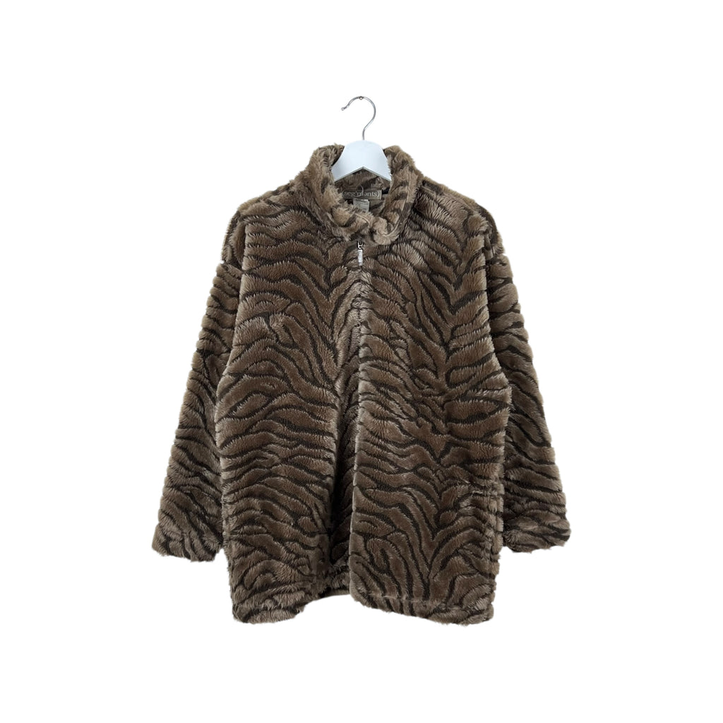 Vintage Seg’ments Women’s Animal Print Fur Coat
