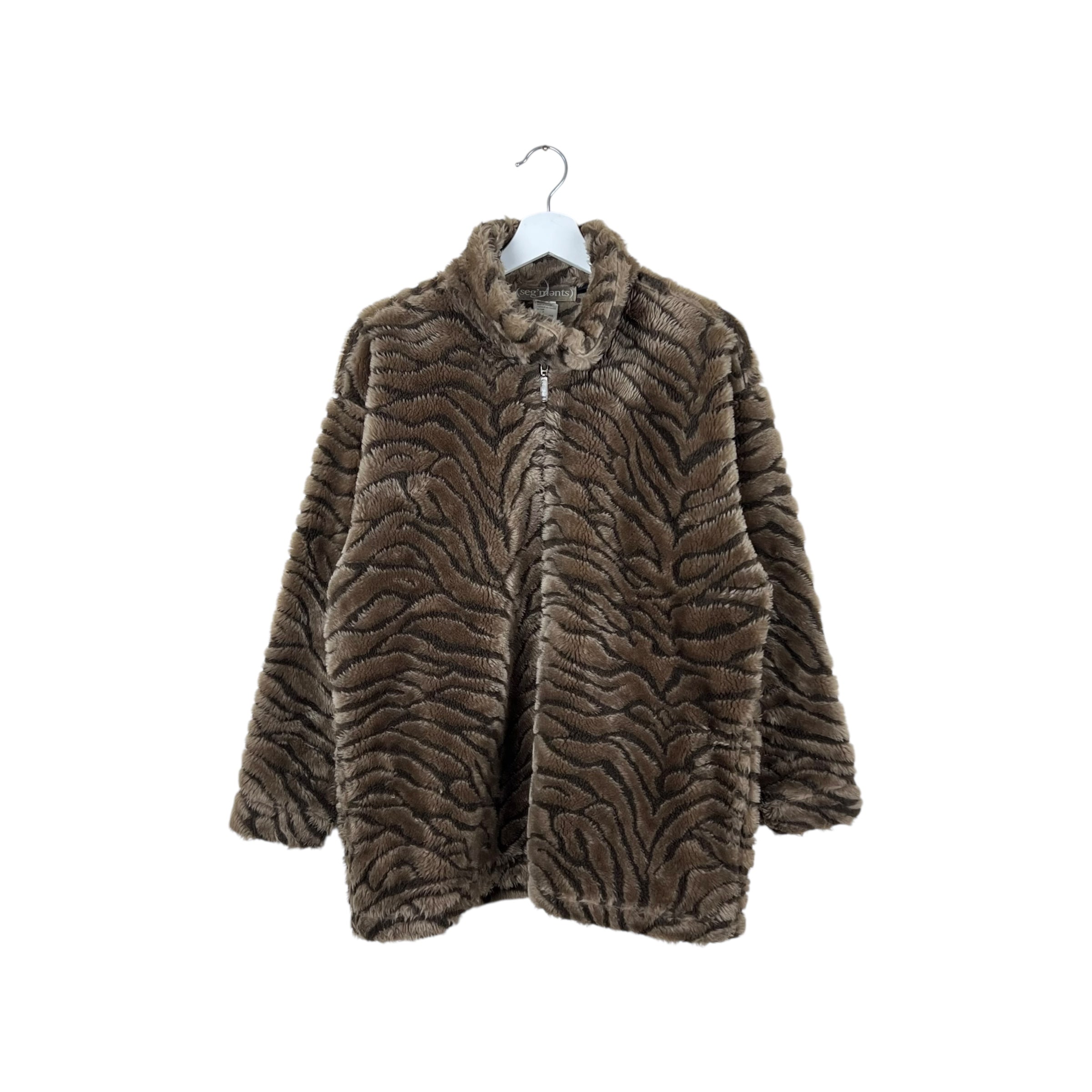 Vintage Seg’ments Women’s Animal Print Fur Coat