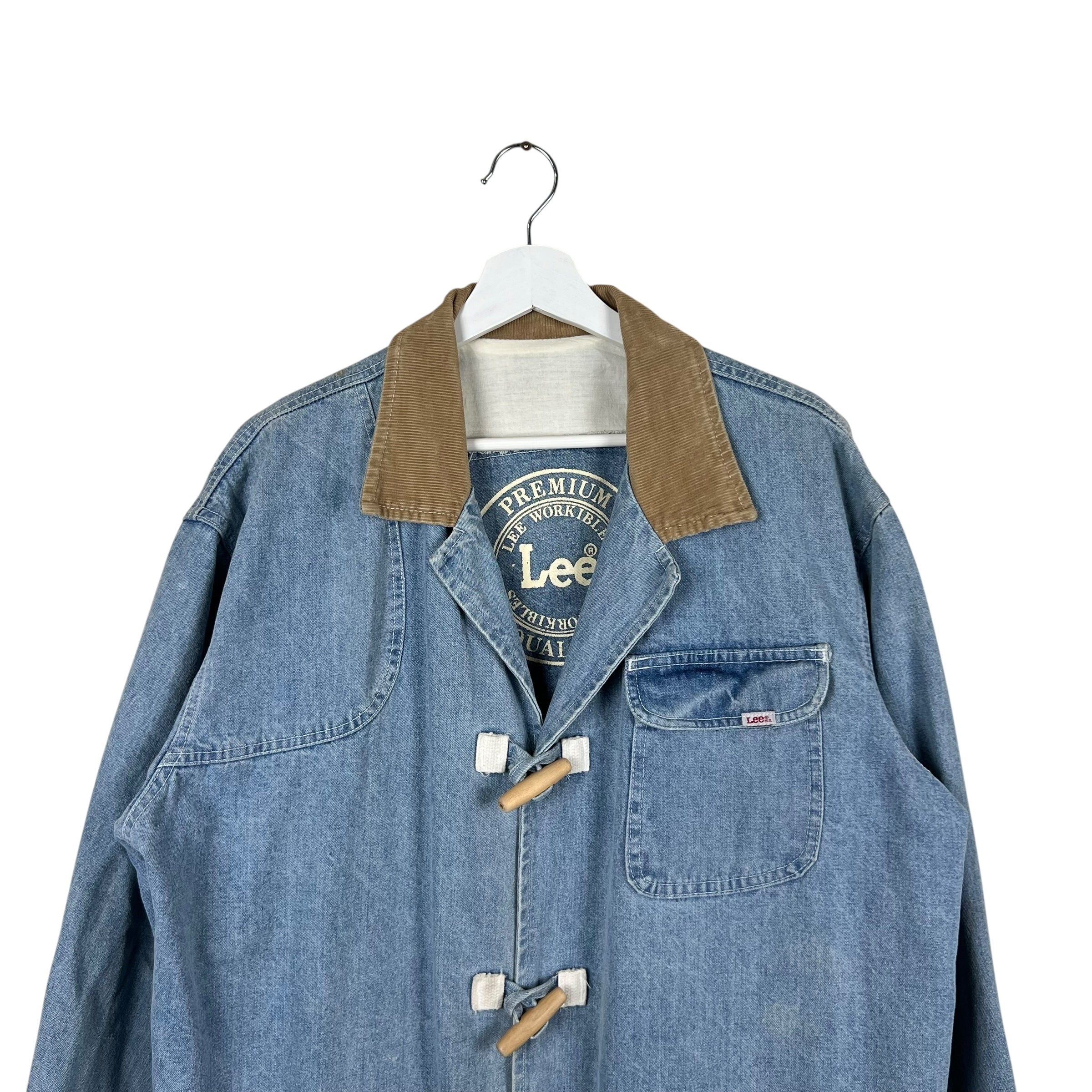 Vintage Lees Ranch Farmers Chore Jacket Washed Denim