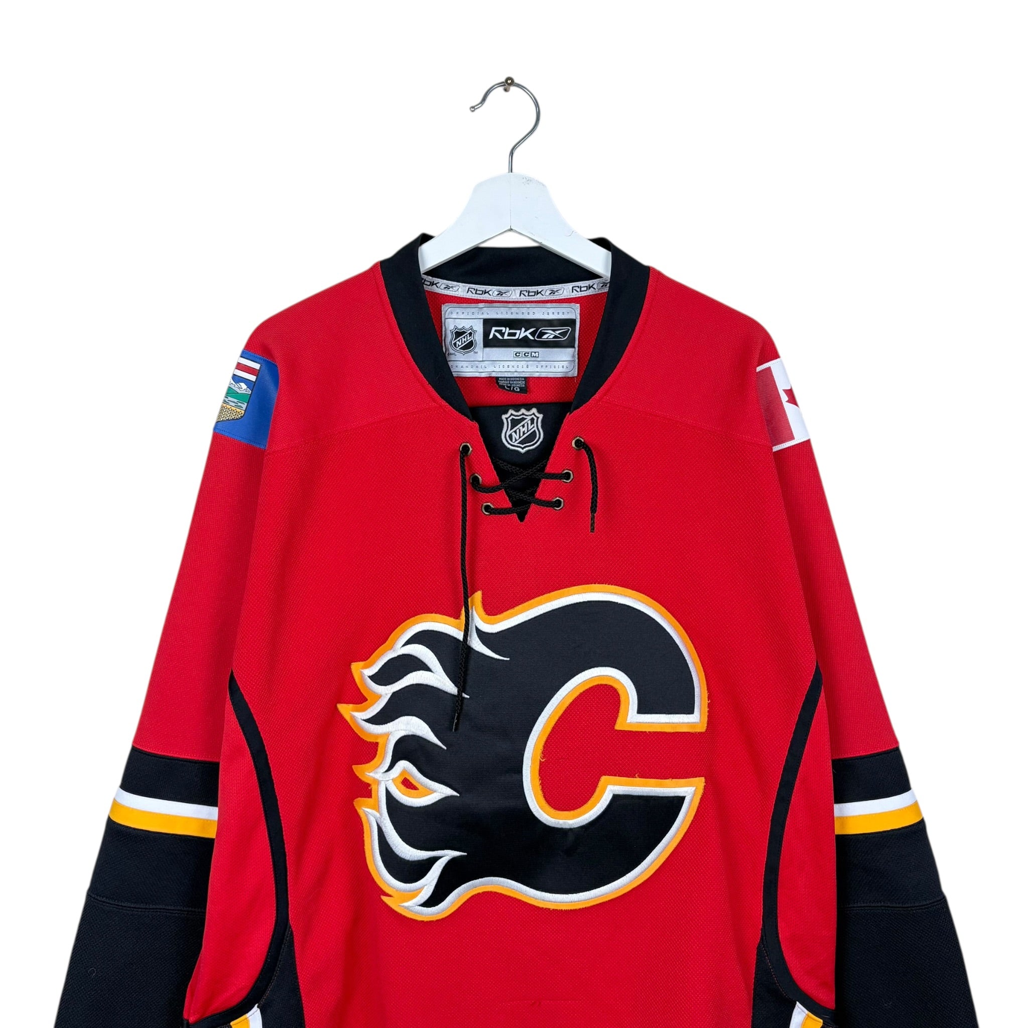 Vintage Reebok NHL Calgary Flames Blank Away Jersey