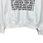 Helmut Lang Box Logo Hoodie White