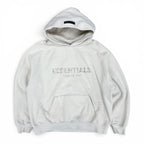Essentials Felt Logo Hoodie Light Oatmeal