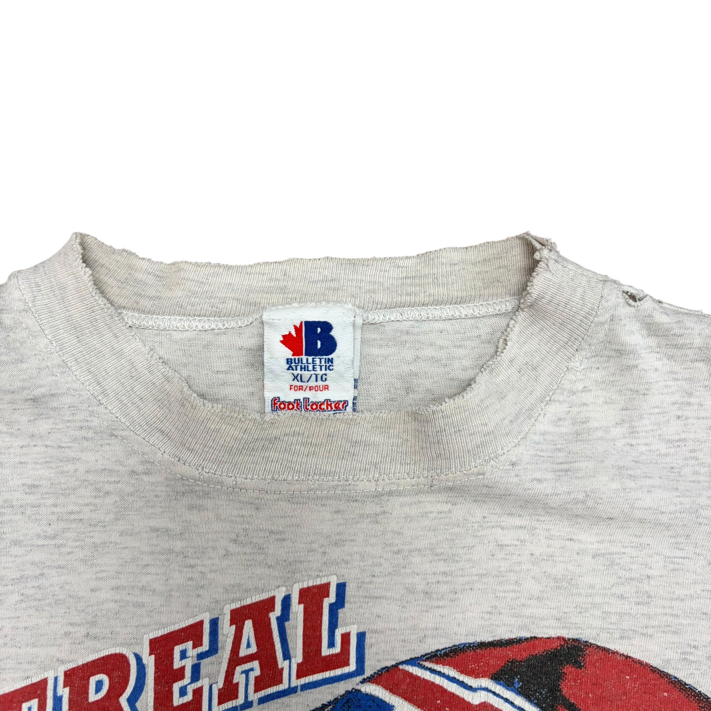1992 Bulletin Athletic NHL Montreal Canadiens AOP Tee Heather Grey