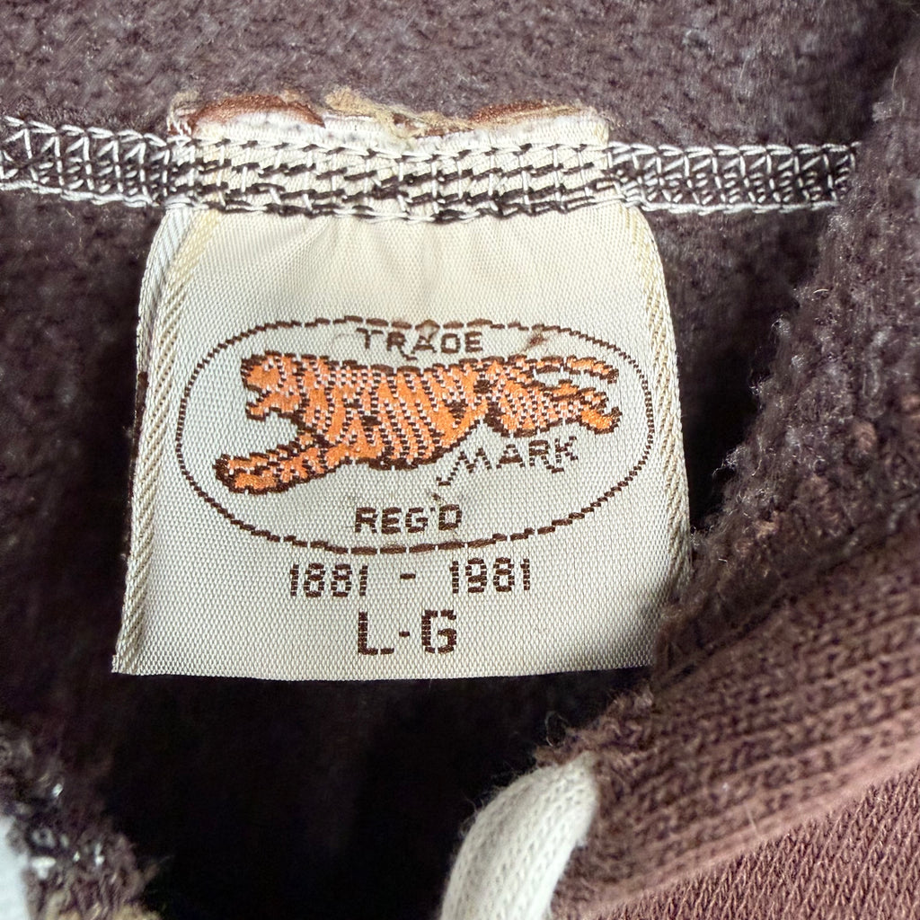Vintage Tiger Brand 4 & 20 Car Wash Promo Hoodie Chocolate Brown