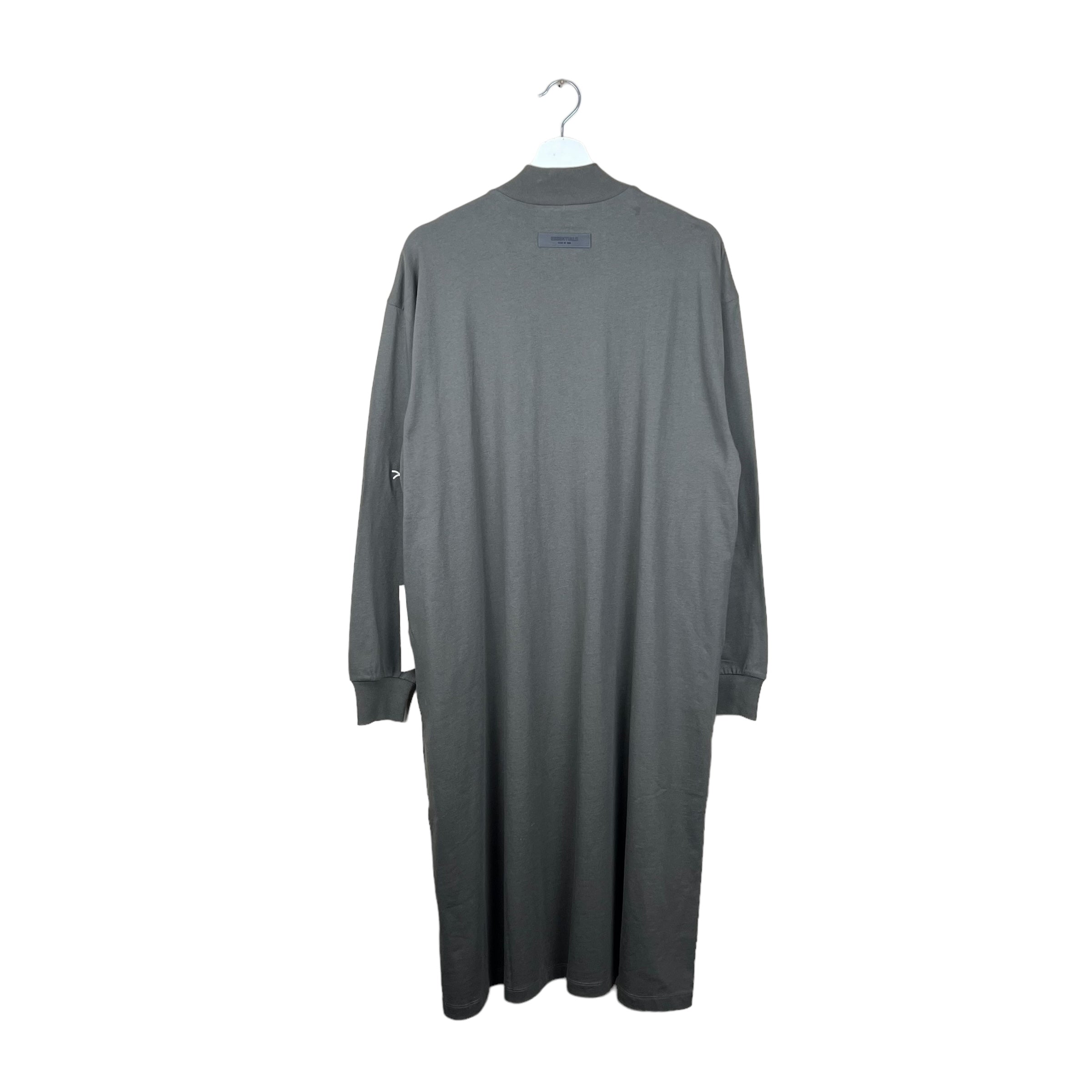 Essentials Women’s Midi Dress Long Sleeve Gray