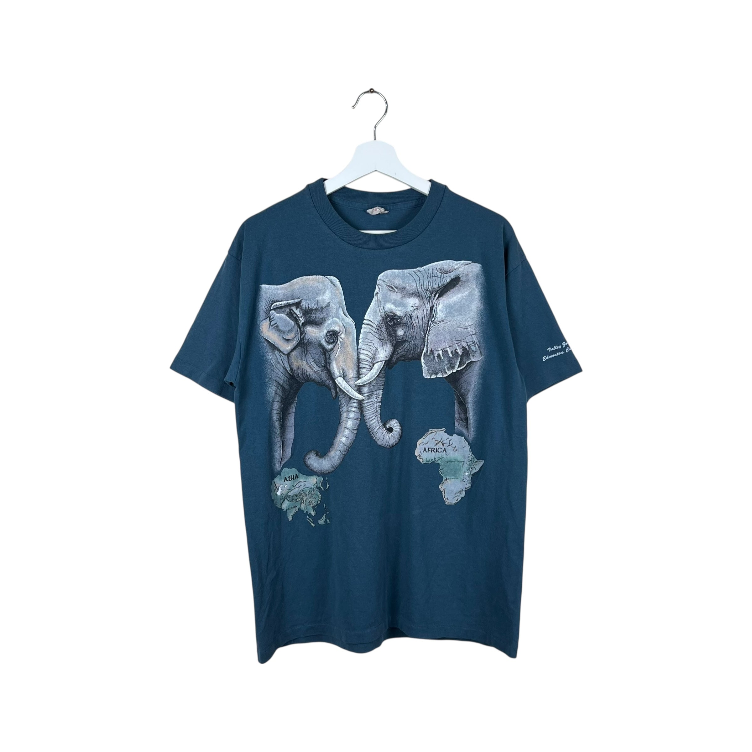 Vintage Valley Zoo Elephant Tee Blue