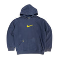 Vintage Y2K Nike Big Middle Swoosh Hoodie Navy/Gold