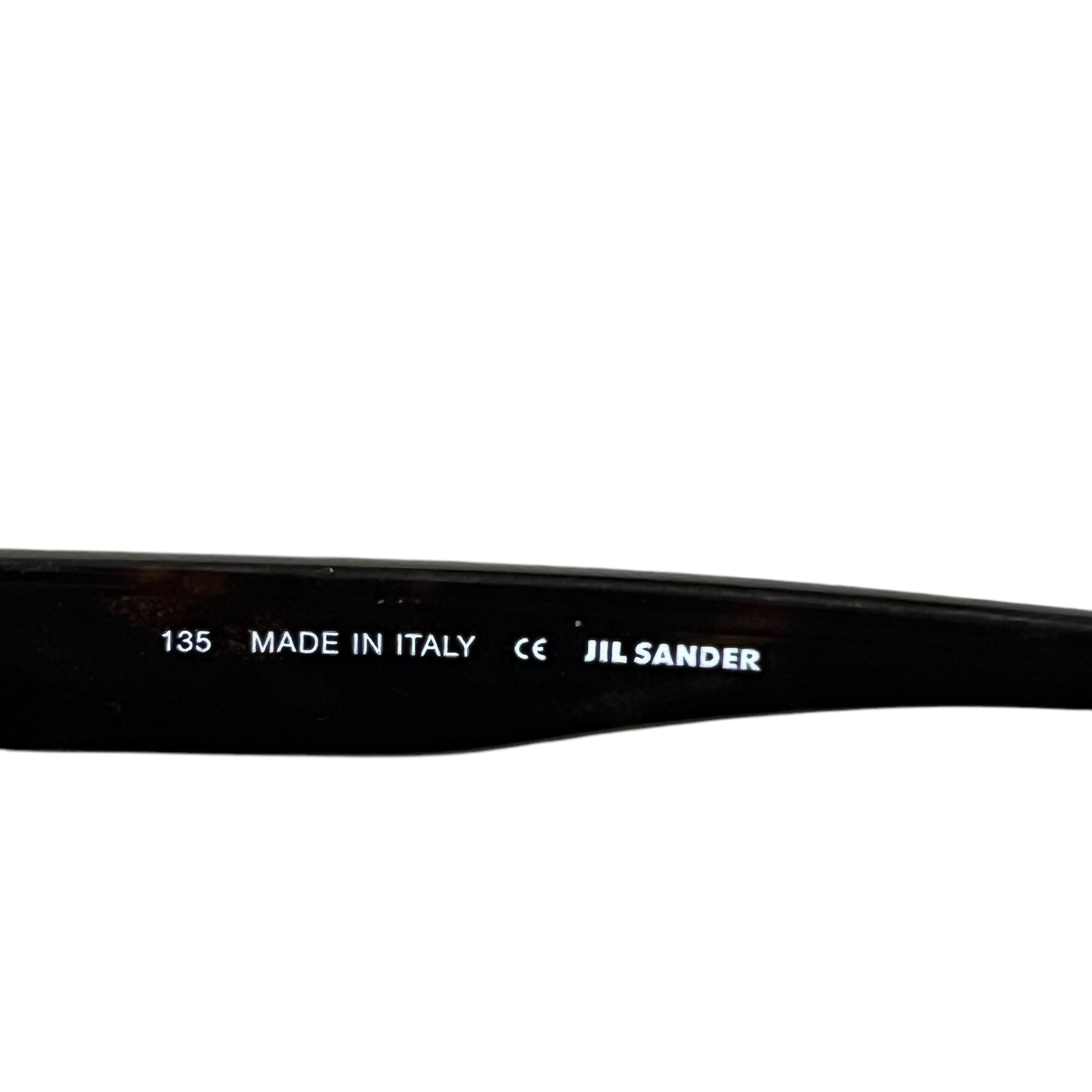 Jil Sander Striped Brown Sunglasses