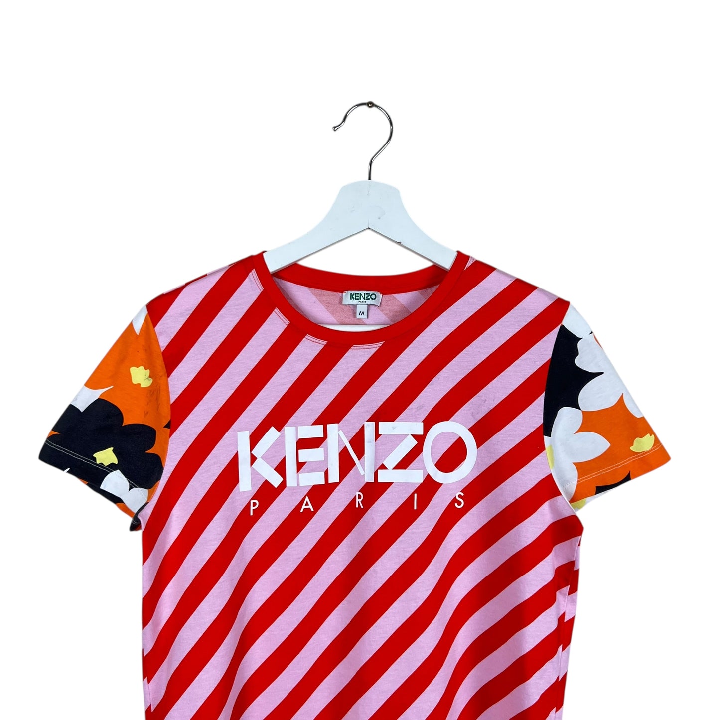 Kenzo Women’s Striped Logo Tee Paprika Red