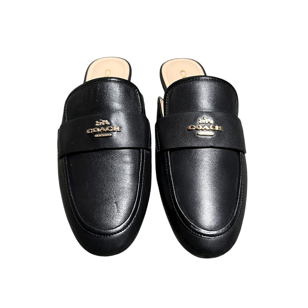 Coach Samie Leather Slide Black