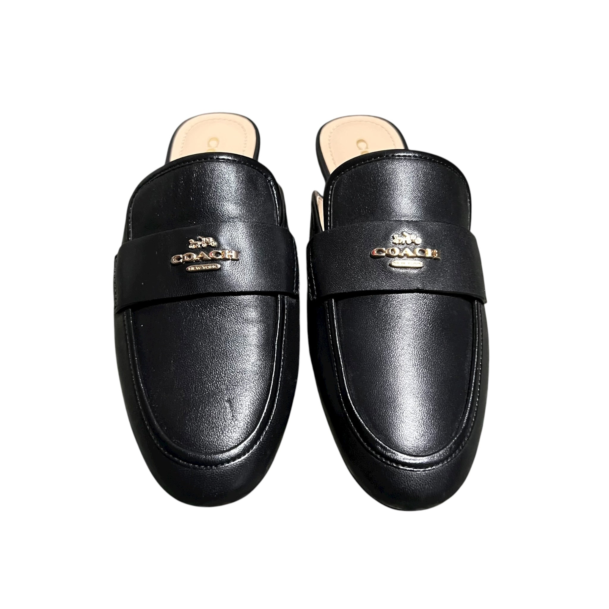 Coach Samie Leather Slide Black