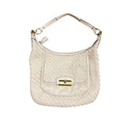 Coach Kristin Woven Leather Bag Cream