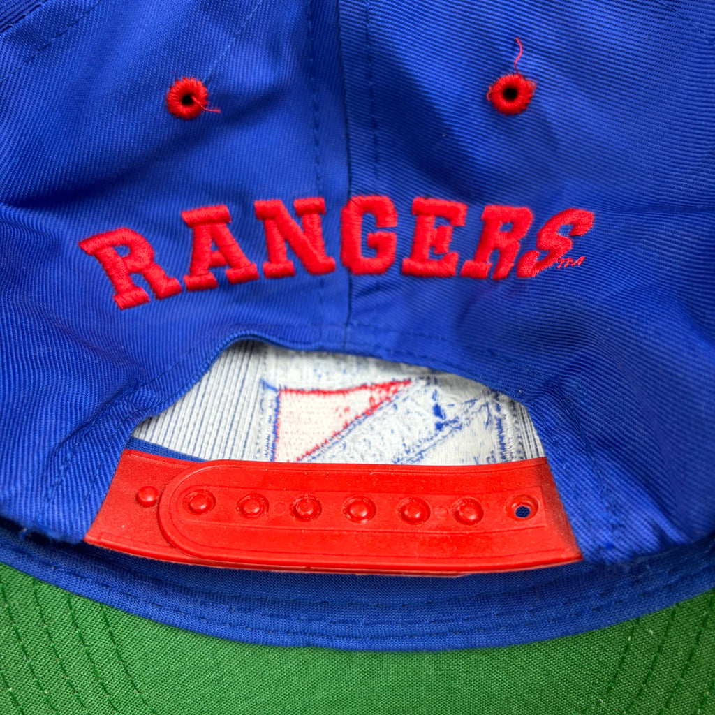 Vintage Logo 7 NHL New York Rangers Logo SnapBack Blue