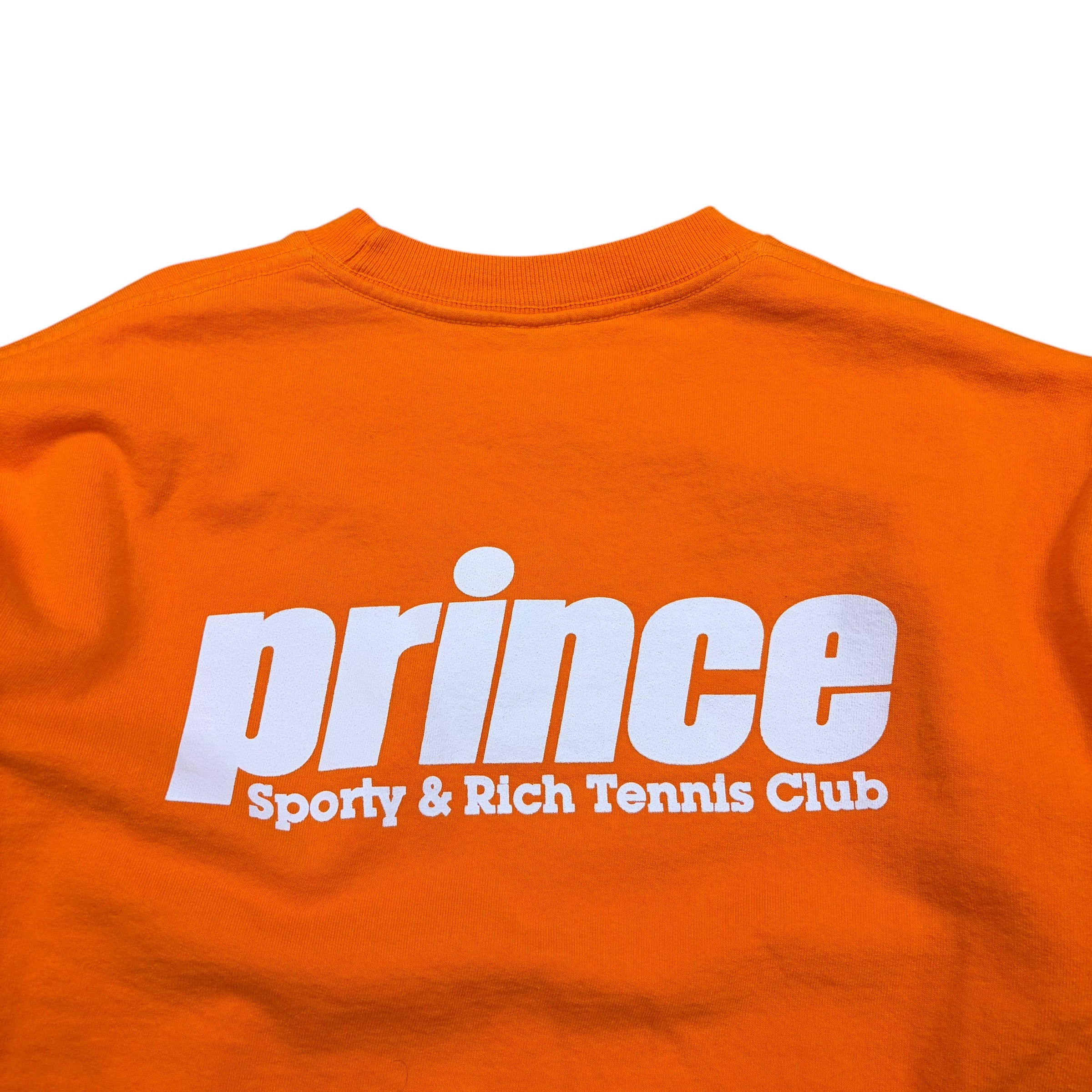 Sporty & Rich x Prince Logo Crewneck Bright Orange