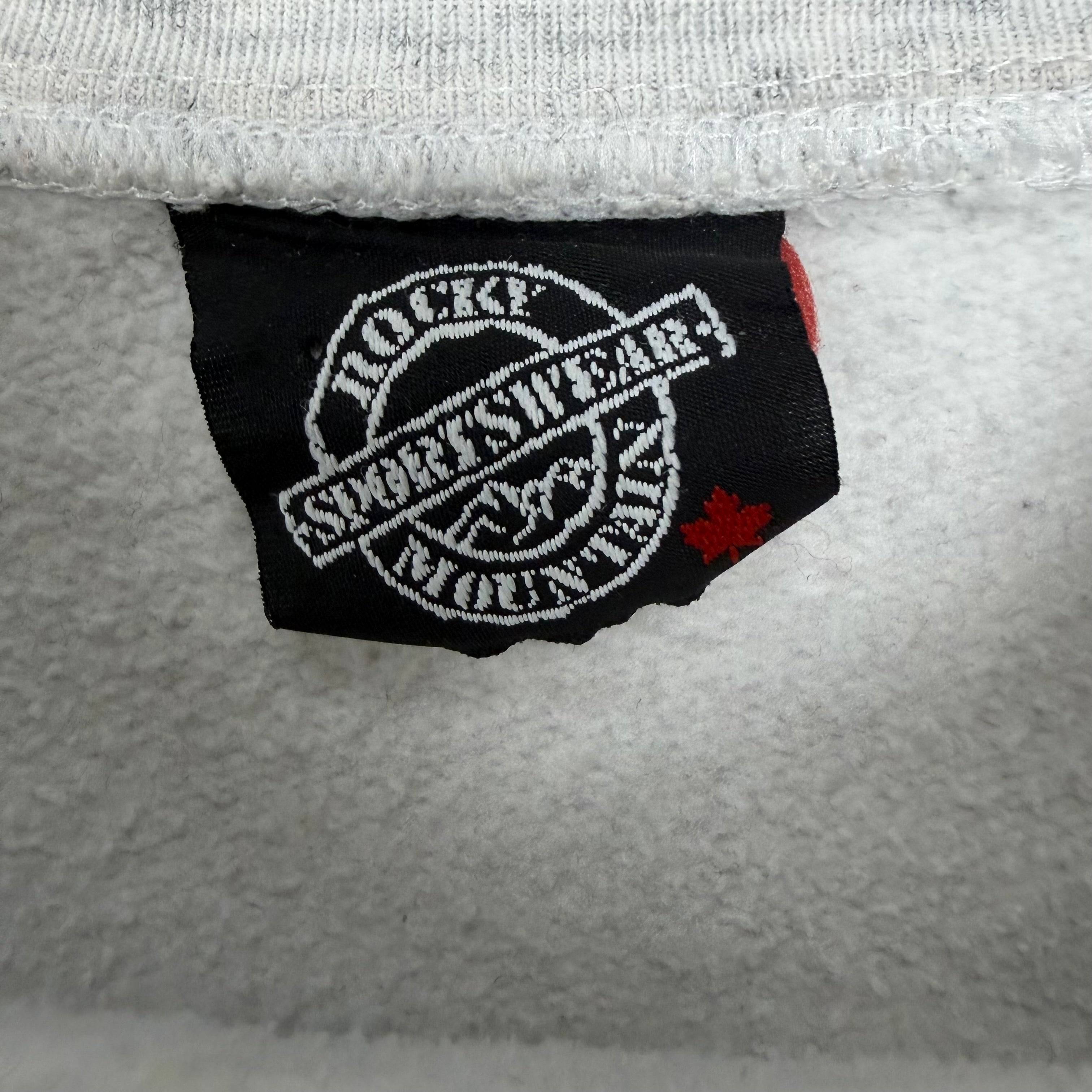 Vintage University Of Calgary Big Spellout Crewneck Heather Grey